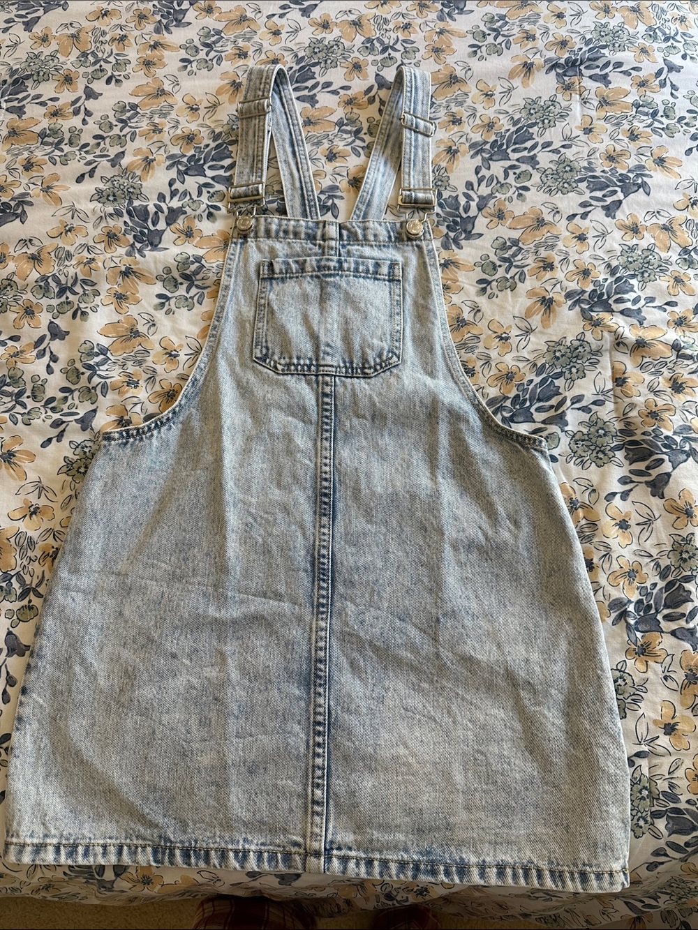 Forever 21 Light Wash Denim Overall Dress